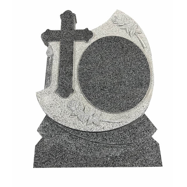 Dark Grey Granite Cross Monument Dark Grey Granite G654H