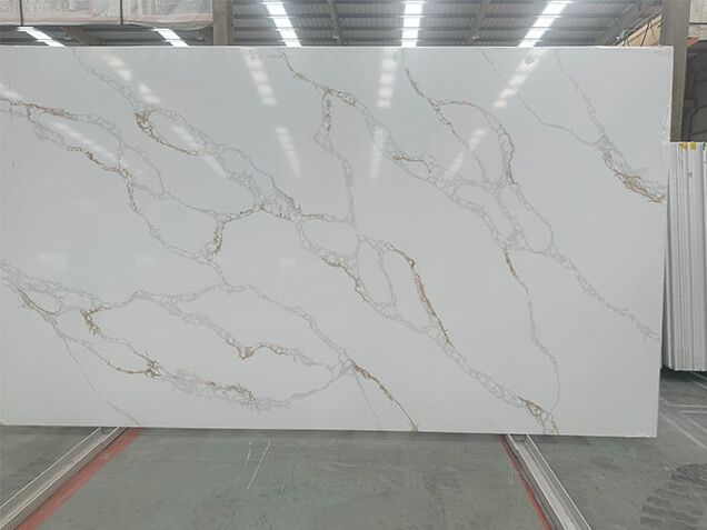 Artificial Calacatta Quartz Stone Slab Artificial Calacatta Gold Quartz Slab