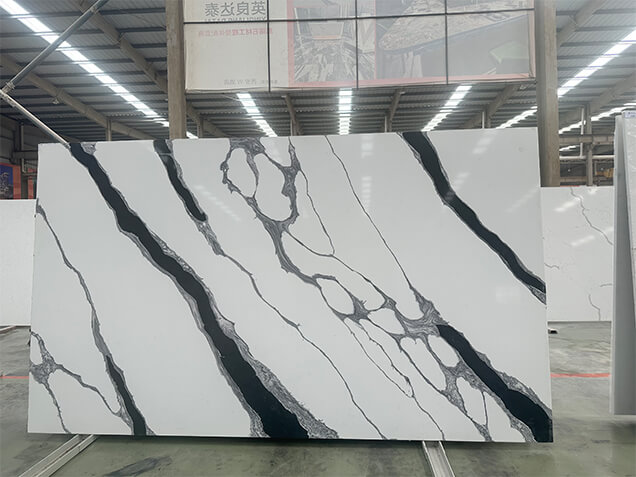 Panda White Quartz Stone Slabs Panda White Quartz Stone Slab