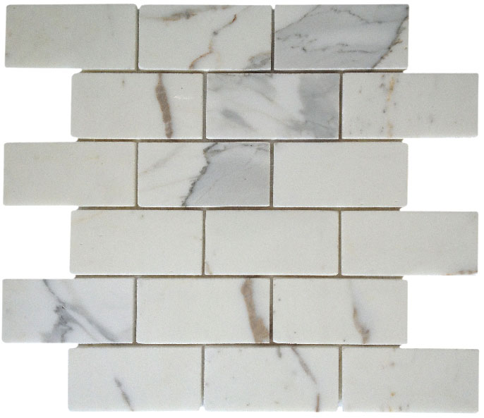 calacatta brick mosaic tile 2X4 inch calacatta brick