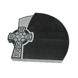 Classic Black Cross Headstone