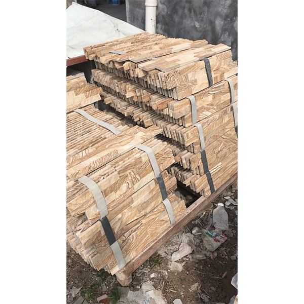 Yellow Stacked stone panels