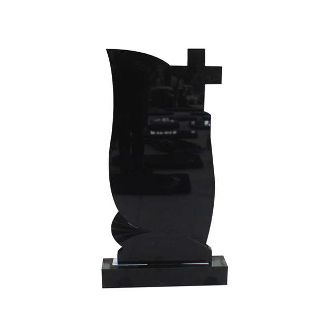 Black Granite Single Gravestone