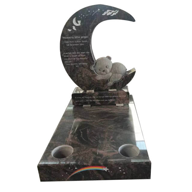 Carved Bear Moon Children Memorials