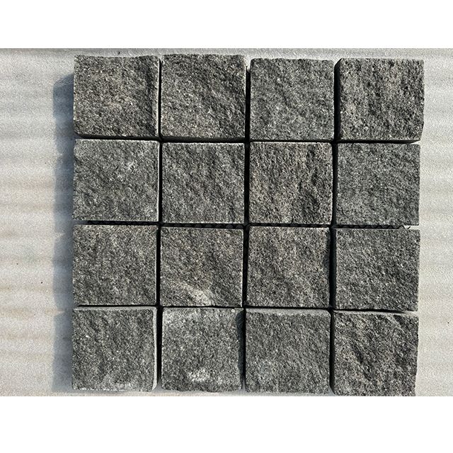 Black Granite Cobblestone Driveway