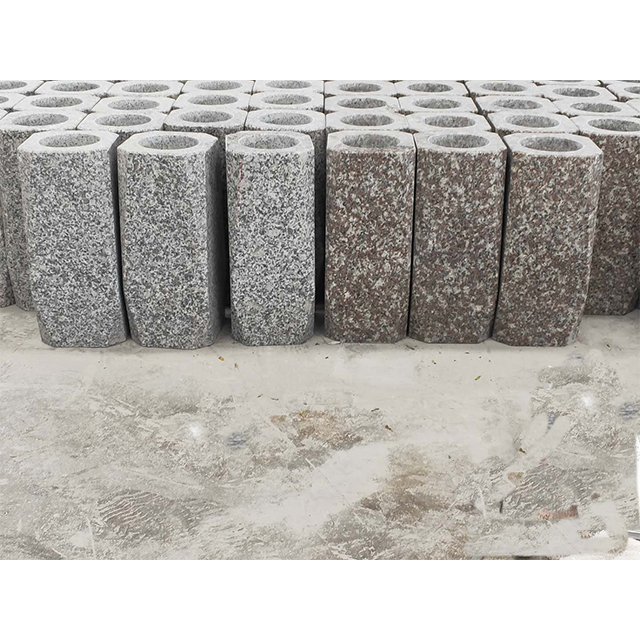 G664 Brown granite vase