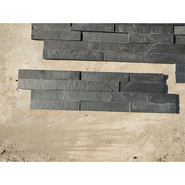 Black slate tiles