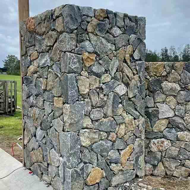 Outdoor Fieldstone Column