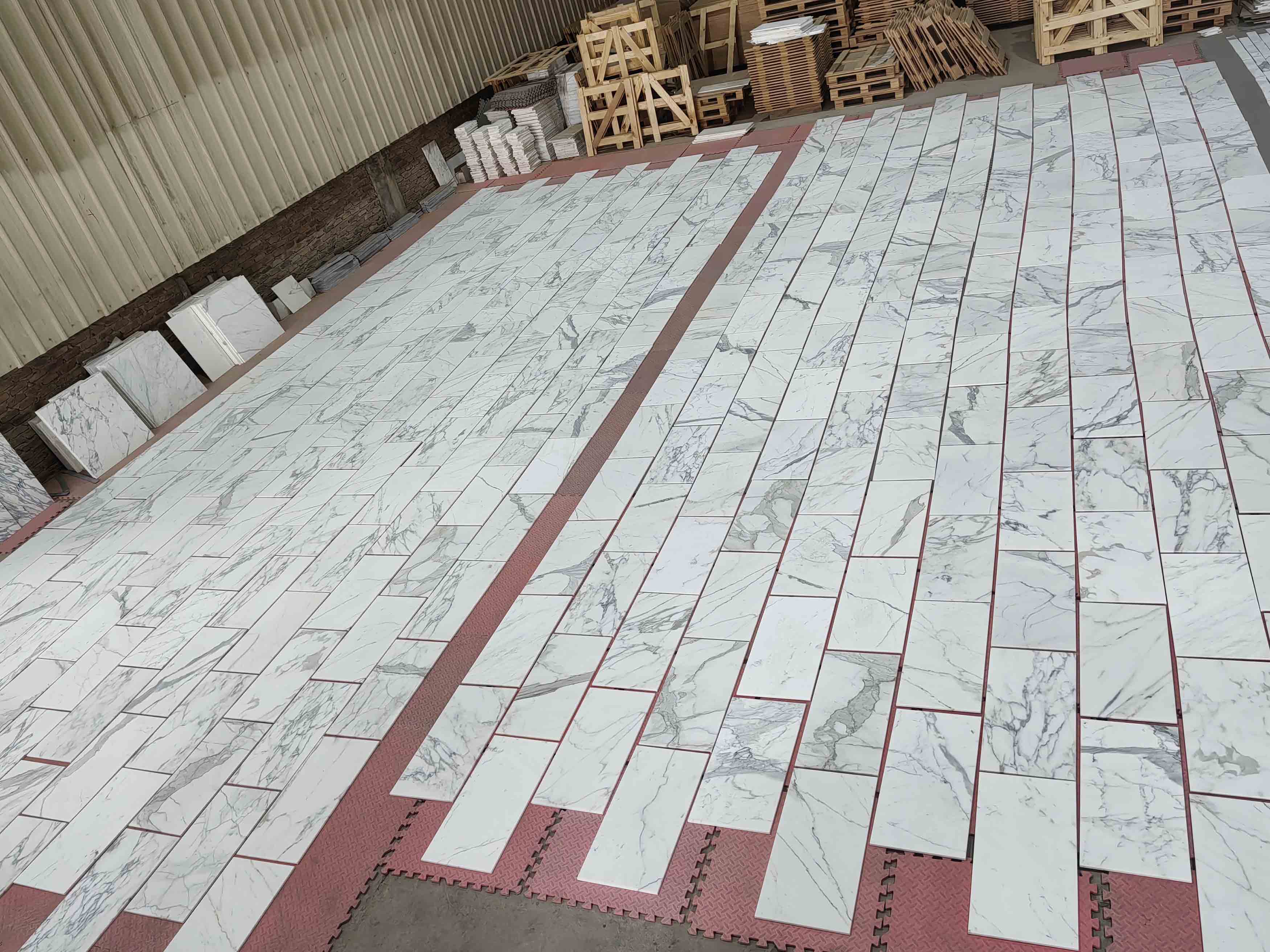 Calacatta Gold marble flooring