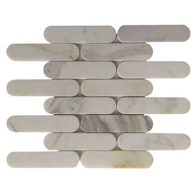 Calacatta Marble Capsule Mosaic Tile