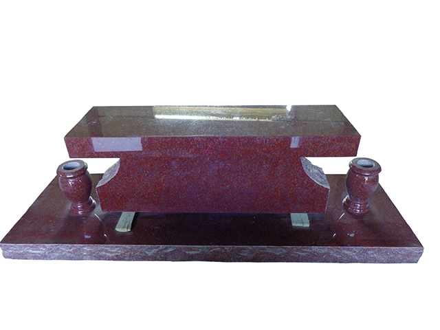 Red Pedestal Bench Headstones