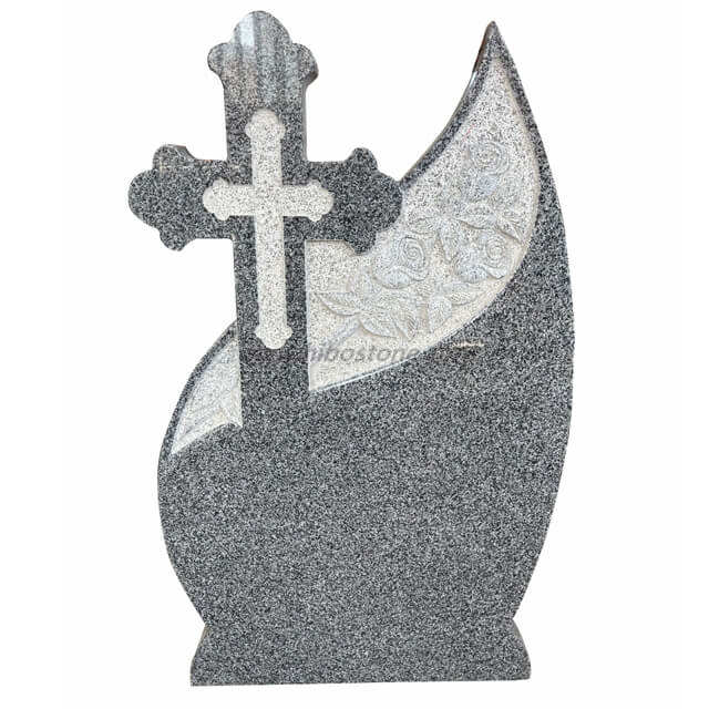  Romanian Style Othodox Cross Granite Monument 