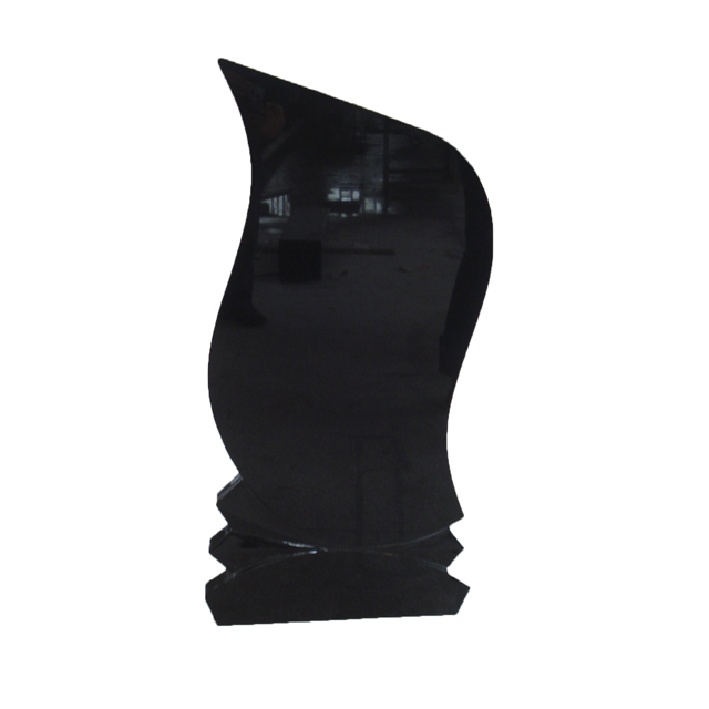 Black Granite Upright Headstone
