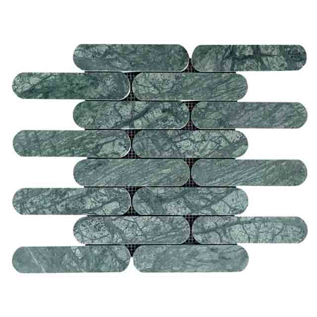 Verde Green Marble Capsule Mosaic Tile