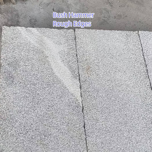 light grey granite Bushhammer Surface tile