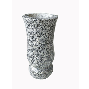 Light Grey Granite Round Flower Vase 