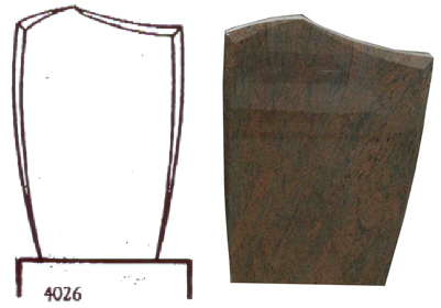 Czech Style Granite Headstone