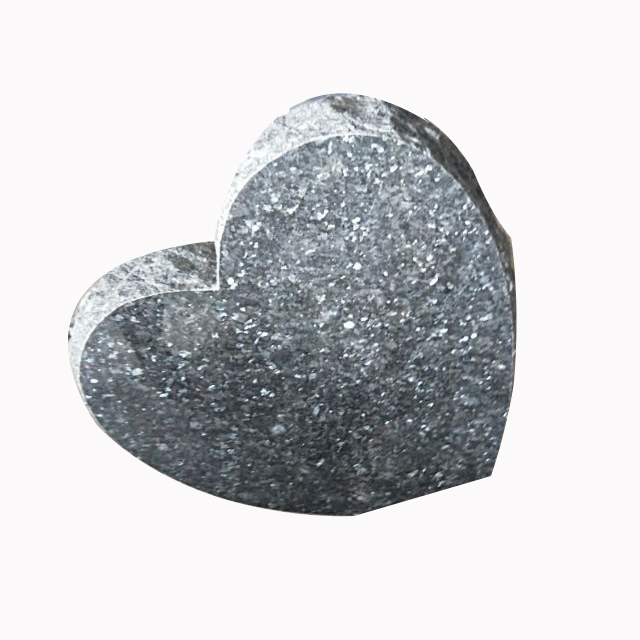 Blue pearl granite heart Gravestone