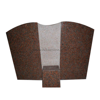  Maple Red Granite Headstone With Optional Vase 