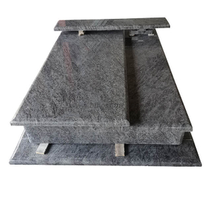 Orion Blue Granite Double Covers Tombstone Monument