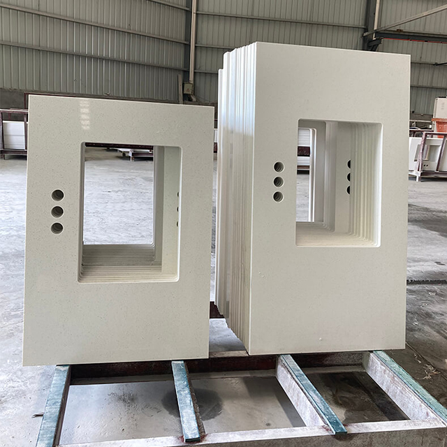 White Quartz Vanity Top