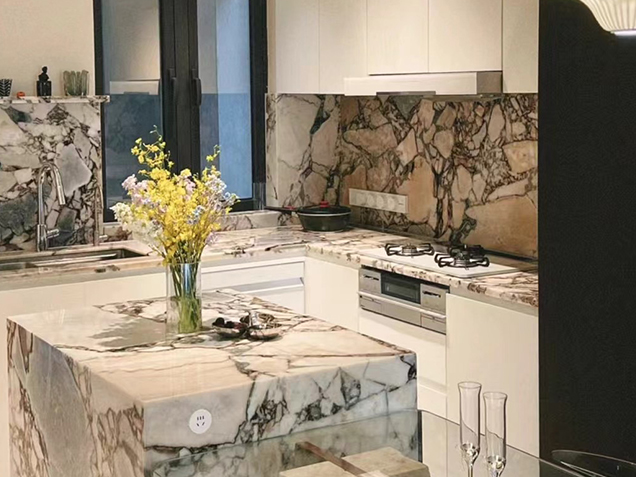 Bvlgari Oro Marble Slab Kitchen top