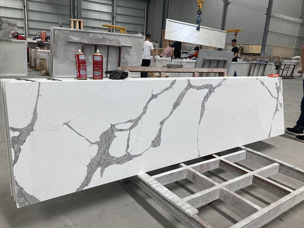 Calcatta Marble Look Quartz Countertops