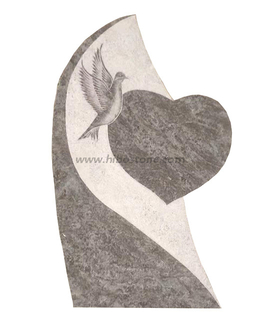 Bird Carving Granite Headstone