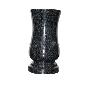 Dark Grey Granite Memorial Vase 