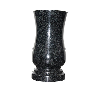 Dark Grey Granite Memorial Vase 