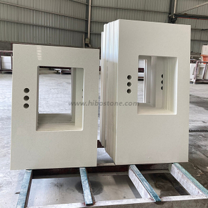 White Quartz Bathroom Vanity Tops