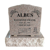18"x6"x24" Roof Top Single Upright Headstone In China Pink
