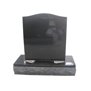 18″ x 6″ x 24″ SerpTop Single Upright Headstone In Dark Grey Granite 