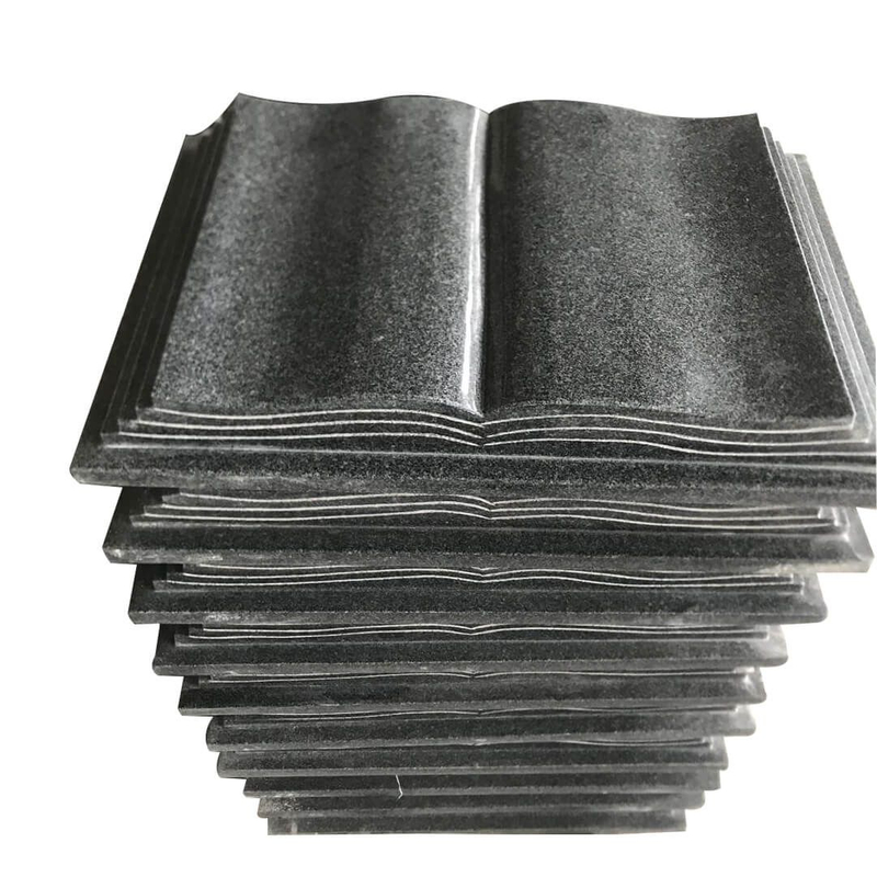  Dark Grey Granite Book Cremation Memorials Headstone