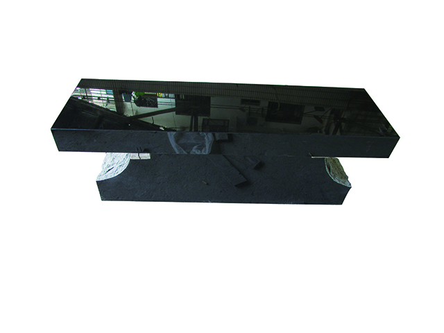 India black Pedestal bench