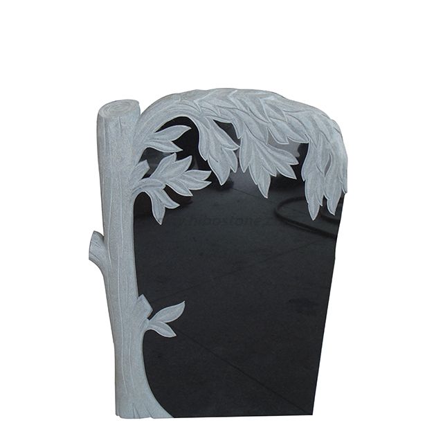Black Granite Tree Headstone