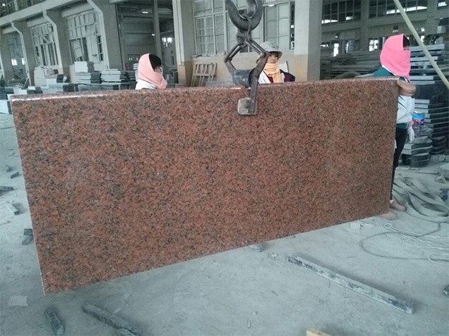 Maple Red Granite Tombstone Slab