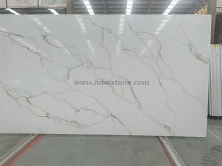 Artificial Calacatta Gold Quartz Stone Slab Polished