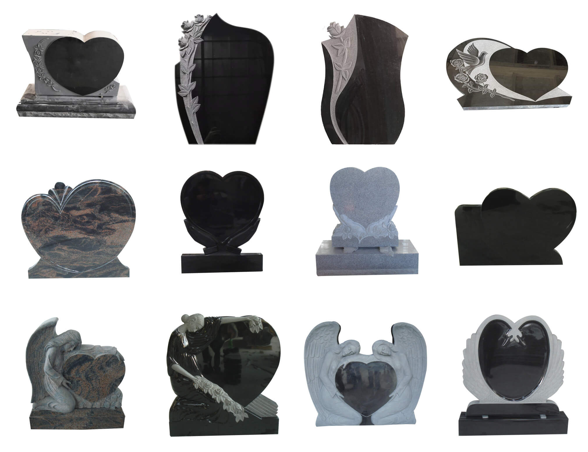 Angel Heart Headstone 