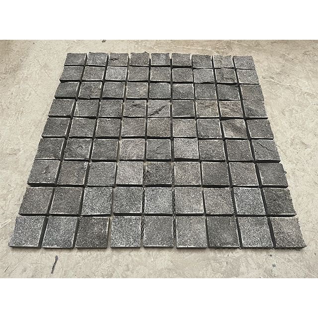 Black Granite Cobblestone Driveway