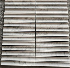 White Marble Concave Mosaic Tiles