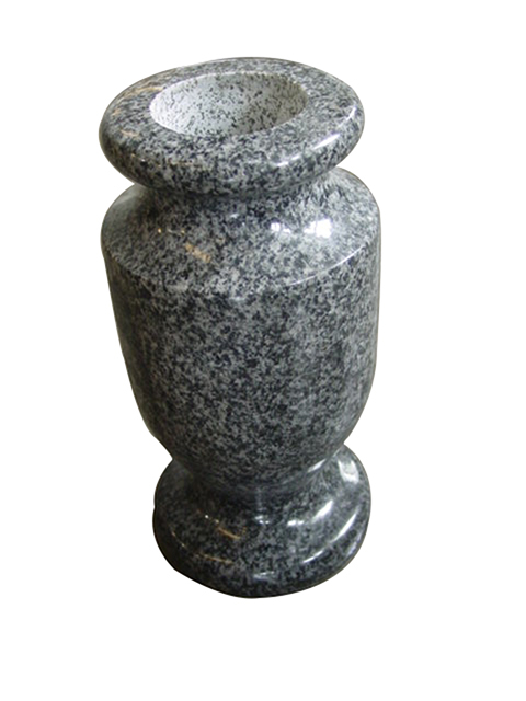 Memorial Vase For Grave Grey Granite ST-Vase-06