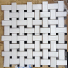 Basketweave Mosaic Tile In Thassos White