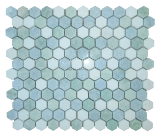 Blue Celeste Hexagon Mosaic Tile