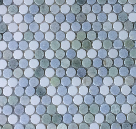 15mm penny round mosaic