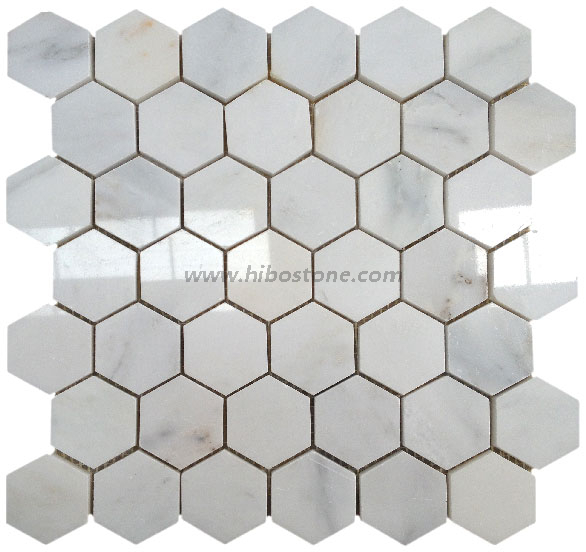 Oriental White Hexagon Mosaic Tile