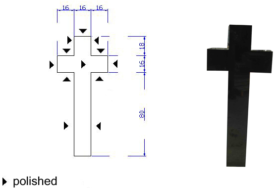 Black Cross headstone wholesale