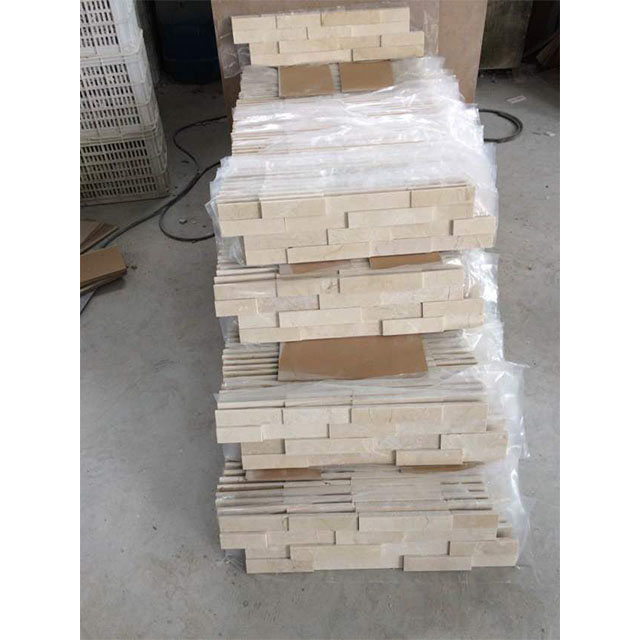 Crema Marfil stacked Stone