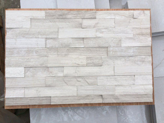Wooden White Marble Culture Stone Wall Panels