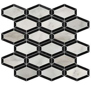 China Long Hexagon Marble Mosaic Manufacturer